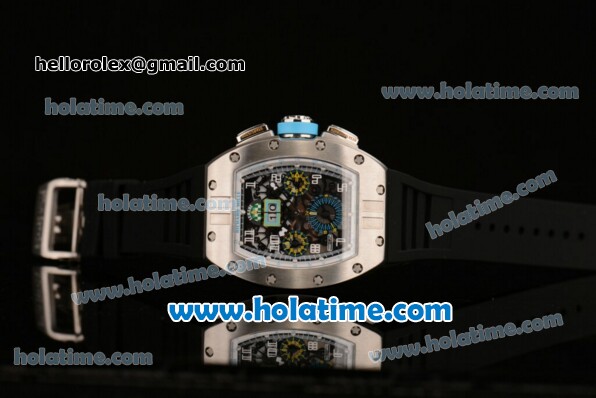 Richard Mille Felipe Massa Flyback Chrono Swiss Valjoux 7750 Automatic Steel Case with Skeleton Dial and White Arabic Numeral Markers - Click Image to Close